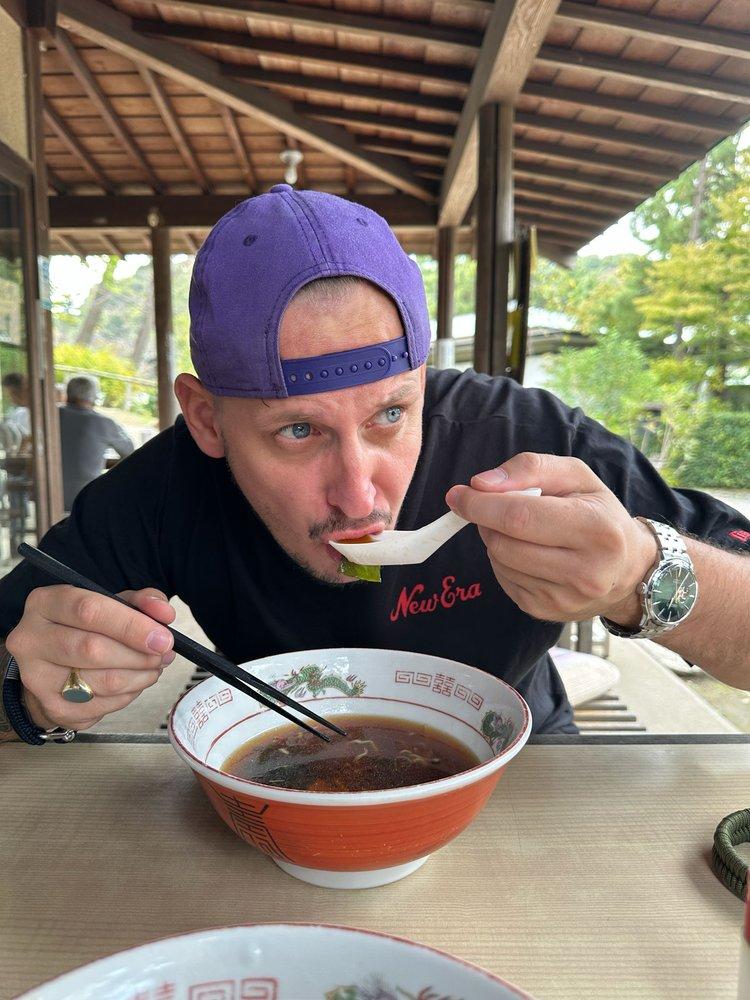 Eating ramen in Yokohama