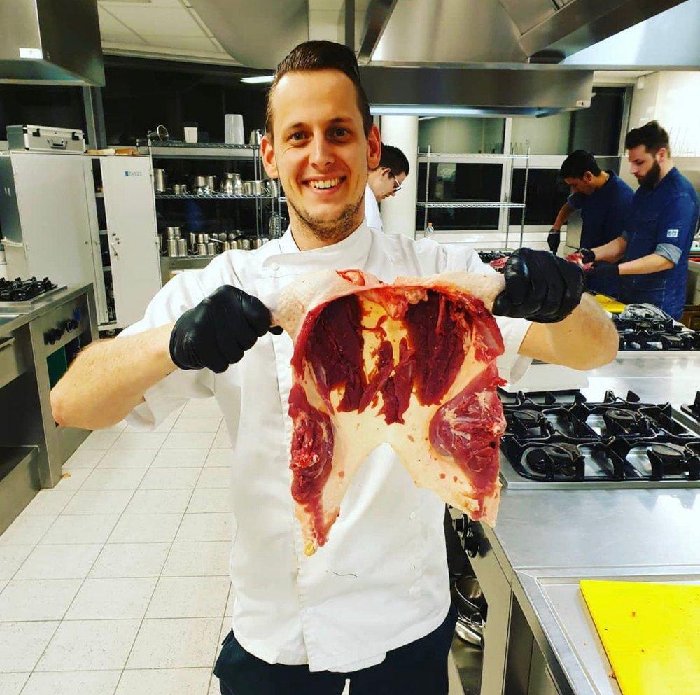 Nick during culinary school