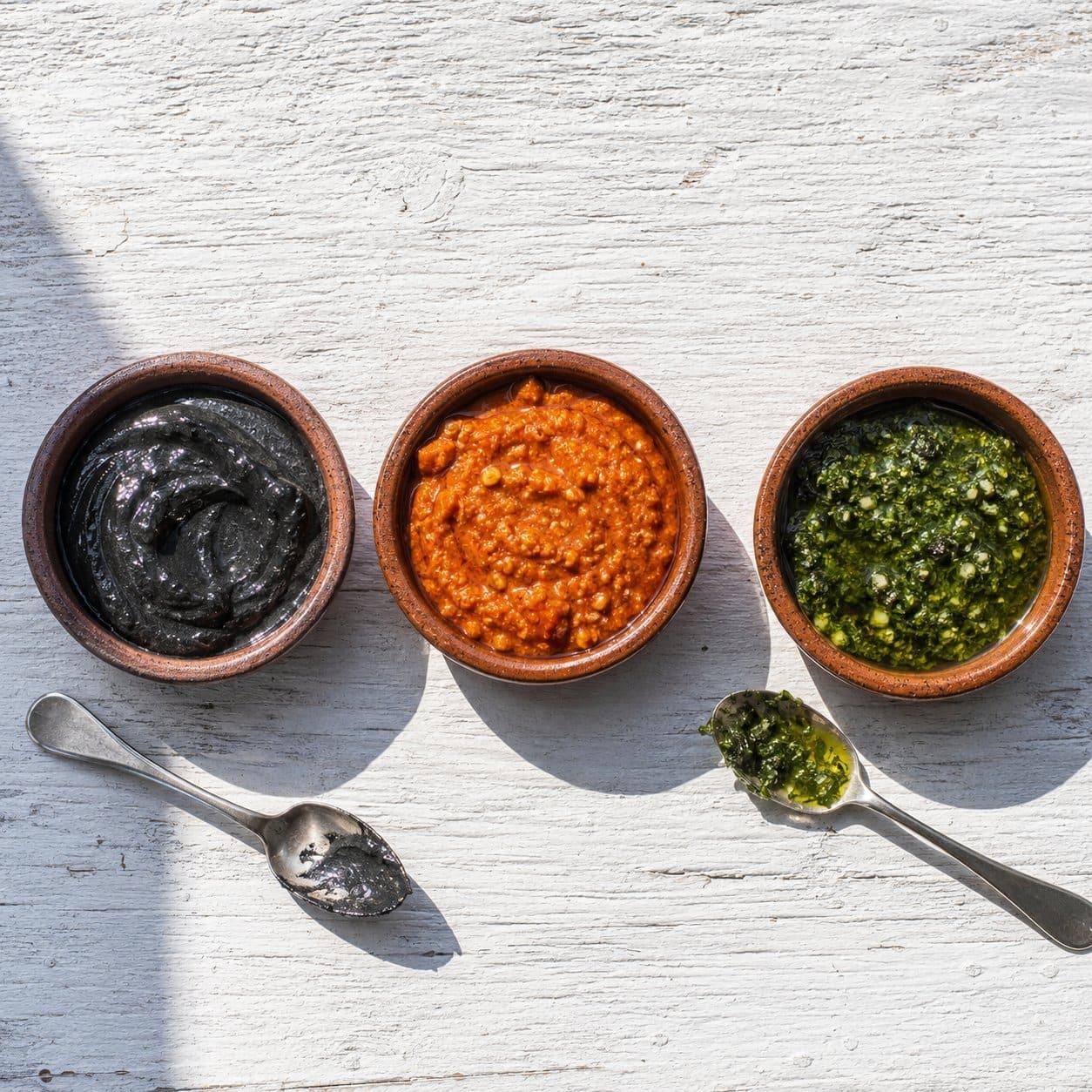 Three sauces, three accents