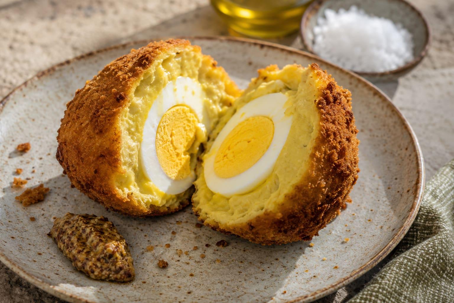 Groninger eierbal with mustard ragout