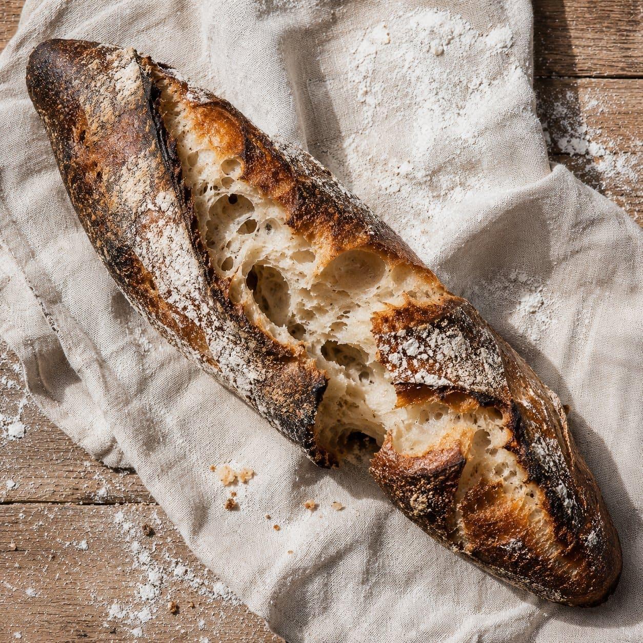 No-knead baguette